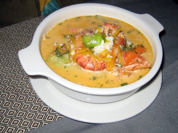 Chupe de langostinos o camarón